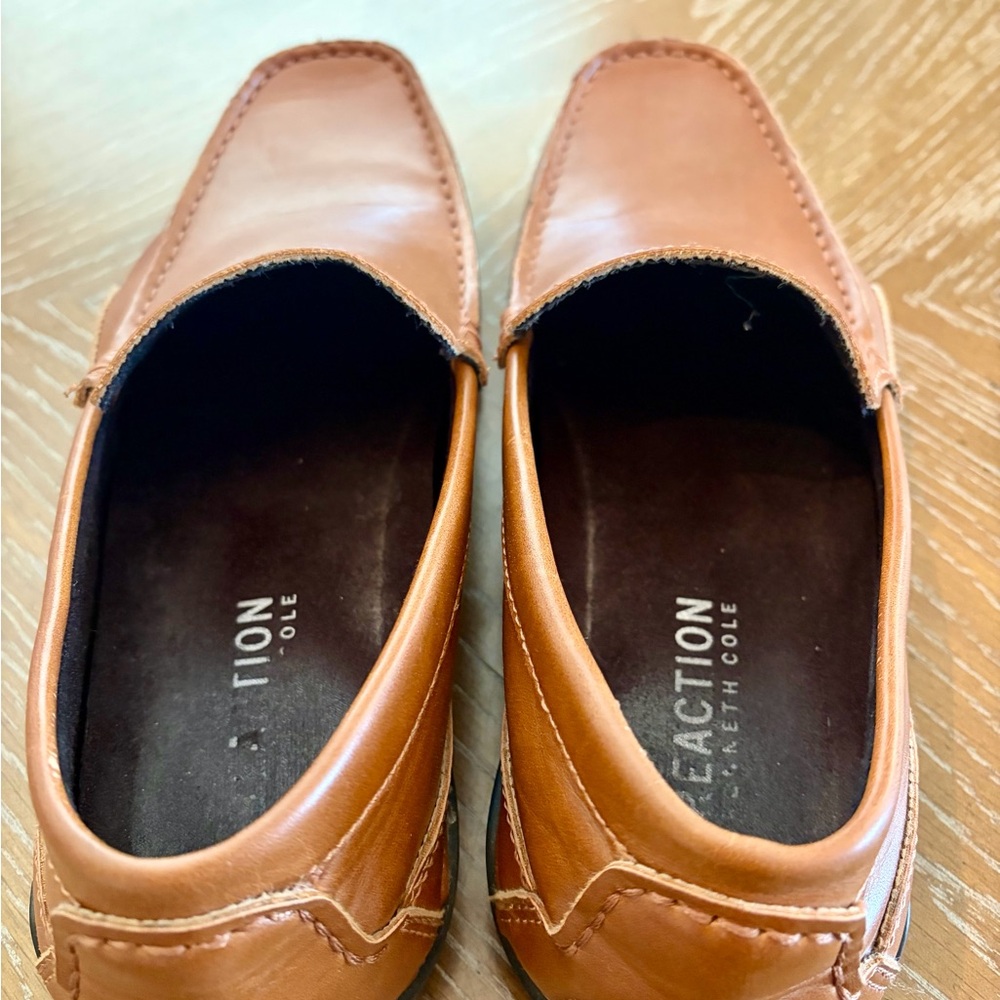 Kenneth Cole Reaction Men's Tan Leather Slip-On Loafers